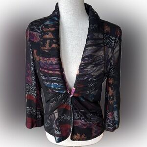 Alberto Makali Vibrant Abstract Blazer